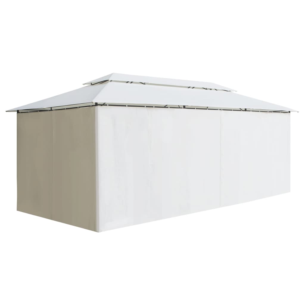 Prieel met gordijnen 180g/m² 600x298x270 cm wit is nu te koop bij PeponiXL, paradijselijk wonen!