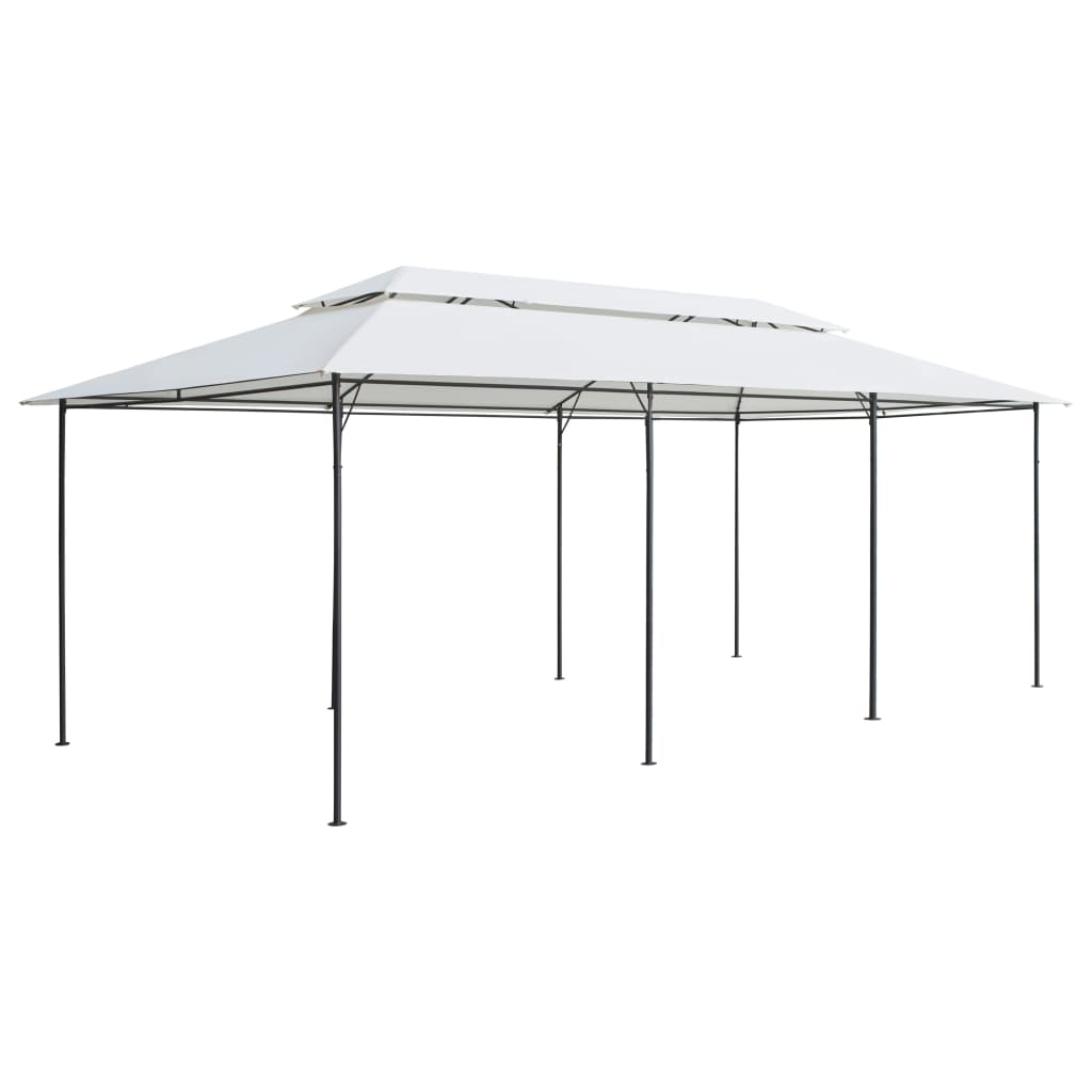 Prieel met gordijnen 180g/m² 600x298x270 cm wit is nu te koop bij PeponiXL, paradijselijk wonen!