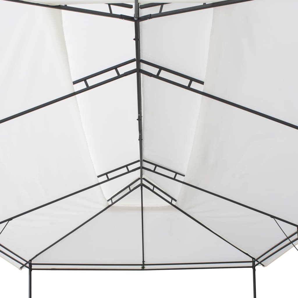Prieel met gordijnen 180g/m² 600x298x270 cm wit is nu te koop bij PeponiXL, paradijselijk wonen!