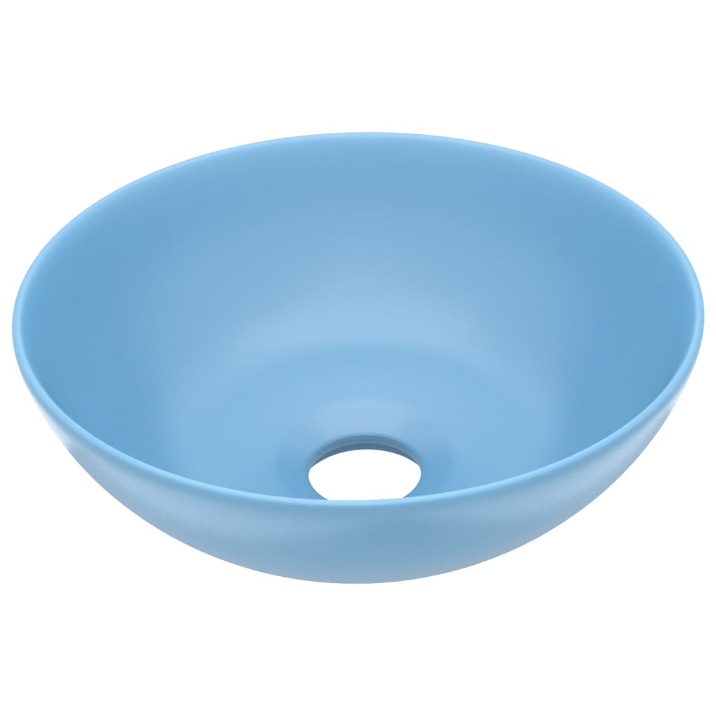 Wastafel rond keramiek lichtblauw is nu te koop bij PeponiXL, paradijselijk wonen!