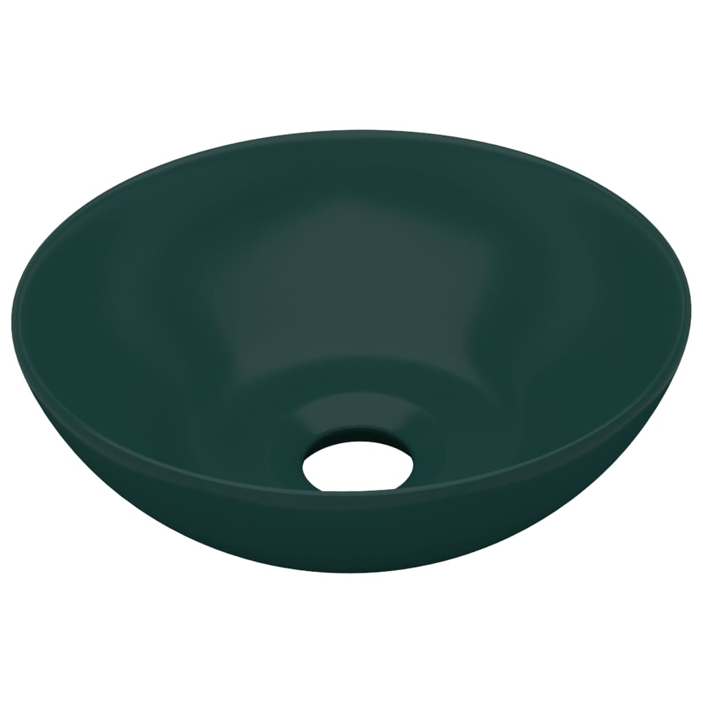 Wastafel rond keramiek donkergroen is nu te koop bij PeponiXL, paradijselijk wonen!