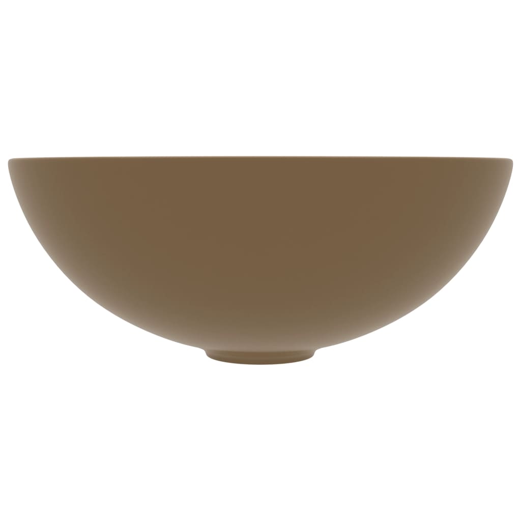 Wastafel rond keramiek matcrème is nu te koop bij PeponiXL, paradijselijk wonen!