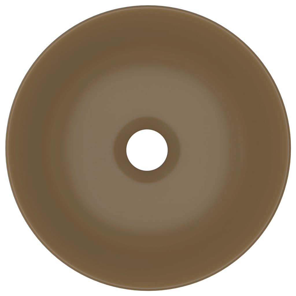 Wastafel rond keramiek matcrème is nu te koop bij PeponiXL, paradijselijk wonen!