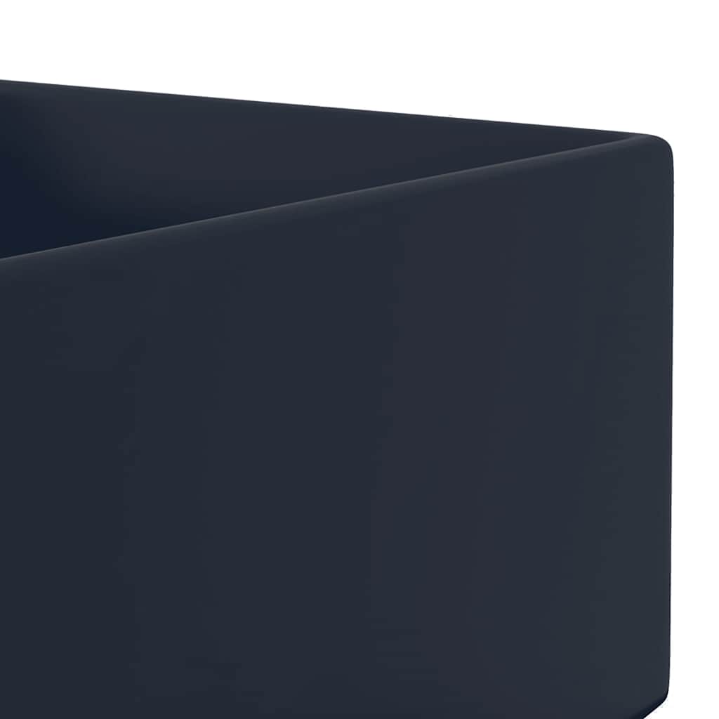 Wastafel met overloop keramiek donkerblauw is nu te koop bij PeponiXL, paradijselijk wonen!