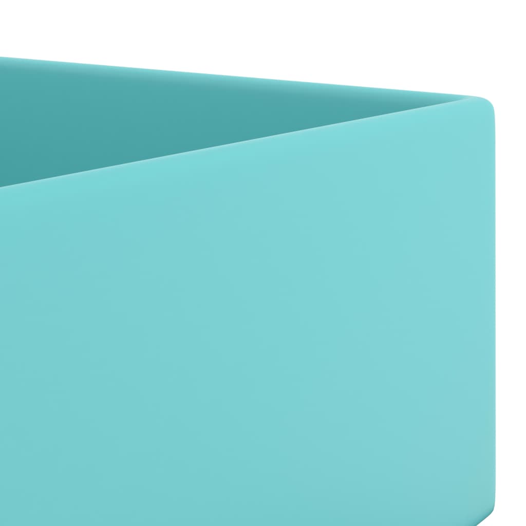 Wastafel met overloop keramiek lichtgroen is nu te koop bij PeponiXL, paradijselijk wonen!