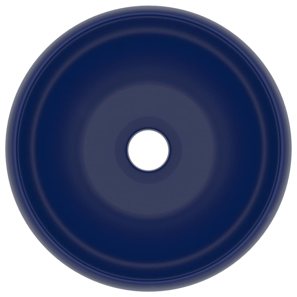 Wastafel rond 40x15 cm keramiek mat donkerblauw is nu te koop bij PeponiXL, paradijselijk wonen!