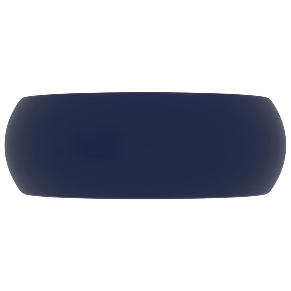 Wastafel rond 40x15 cm keramiek mat donkerblauw is nu te koop bij PeponiXL, paradijselijk wonen!