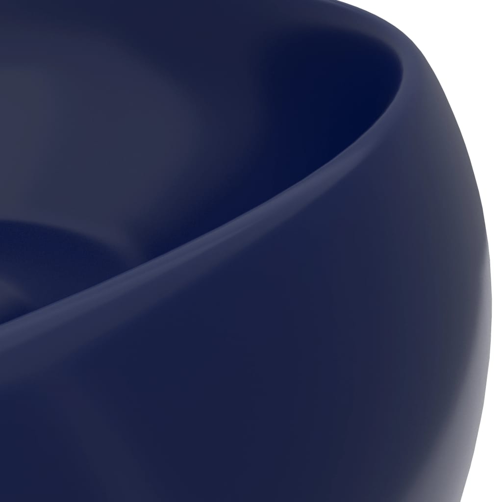 Wastafel rond 40x15 cm keramiek mat donkerblauw is nu te koop bij PeponiXL, paradijselijk wonen!