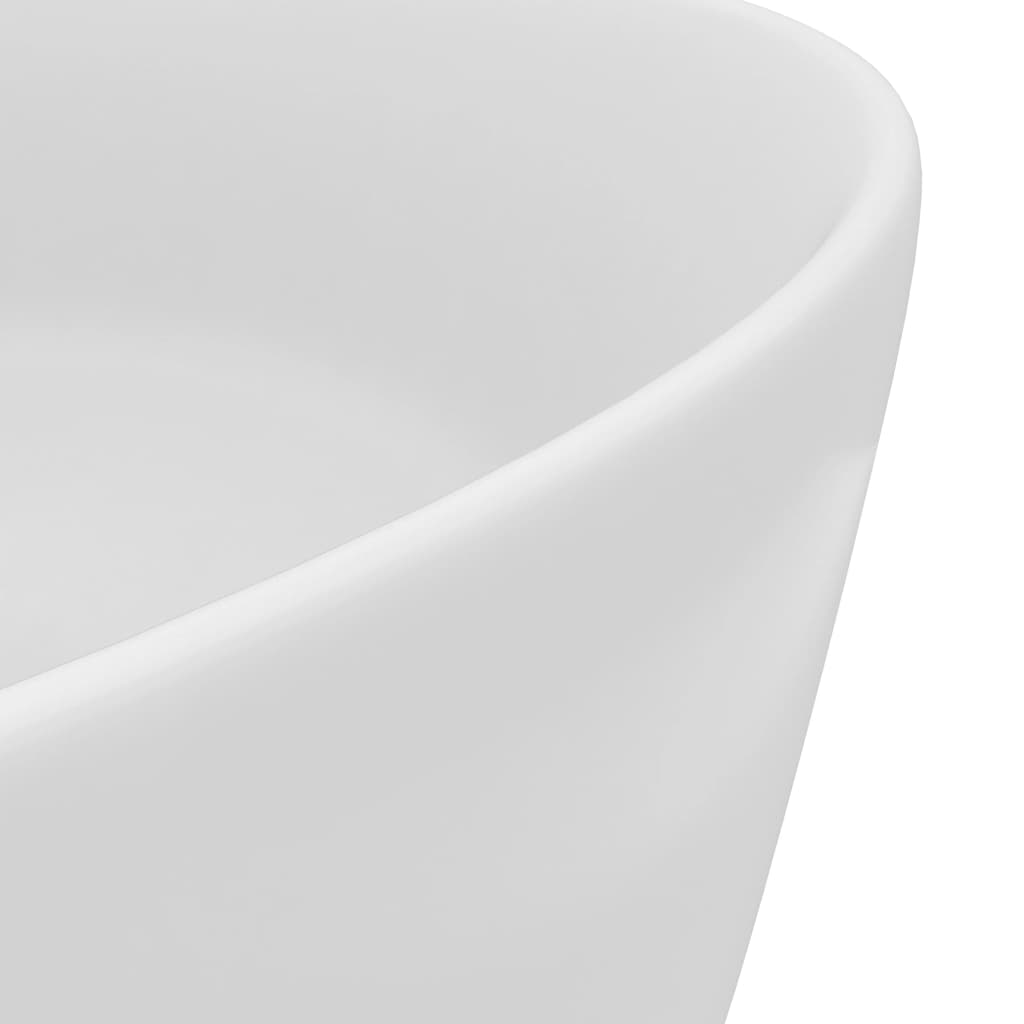 Wastafel rond 40x15 cm keramiek matwit is nu te koop bij PeponiXL, paradijselijk wonen!