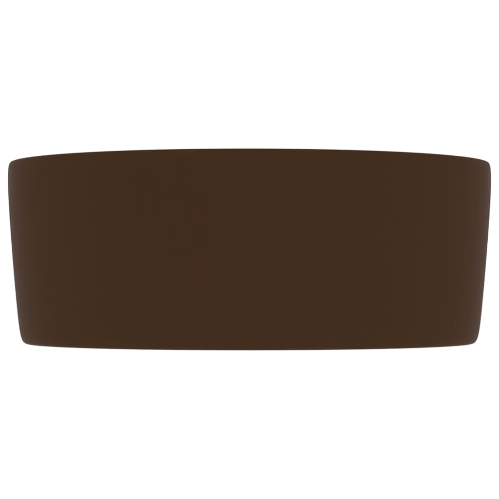 Wastafel rond 40x15 cm keramiek mat donkerbruin is nu te koop bij PeponiXL, paradijselijk wonen!