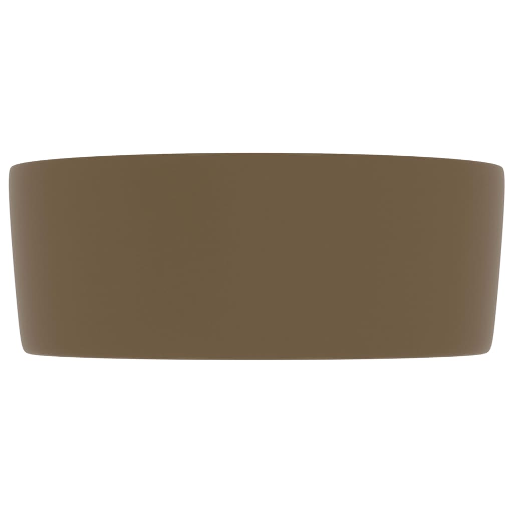 Wastafel rond 40x15 cm keramiek matcrème is nu te koop bij PeponiXL, paradijselijk wonen!