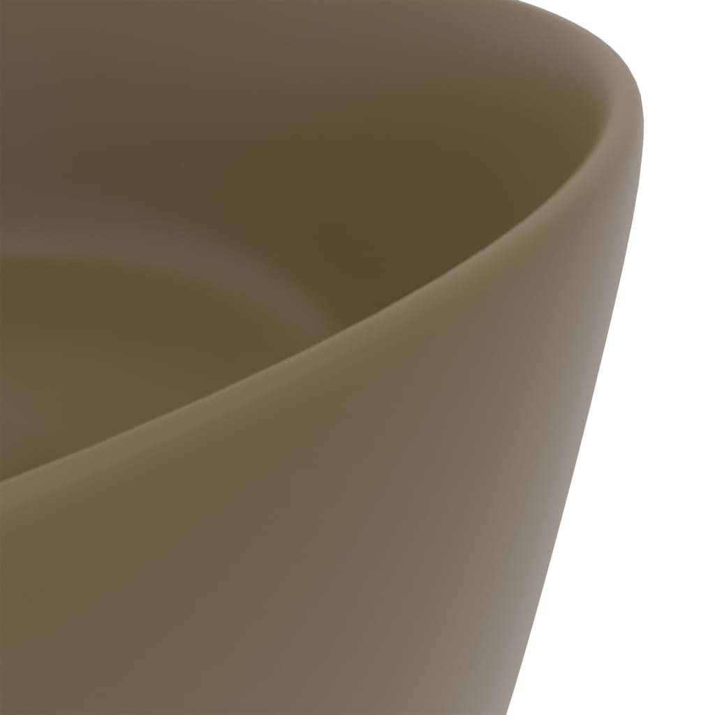 Wastafel rond 40x15 cm keramiek matcrème is nu te koop bij PeponiXL, paradijselijk wonen!