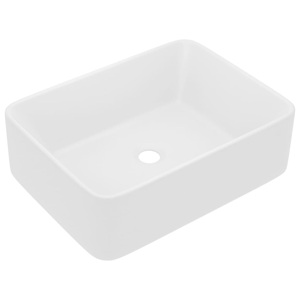 Wastafel 41x30x12 cm keramiek matwit is nu te koop bij PeponiXL, paradijselijk wonen!