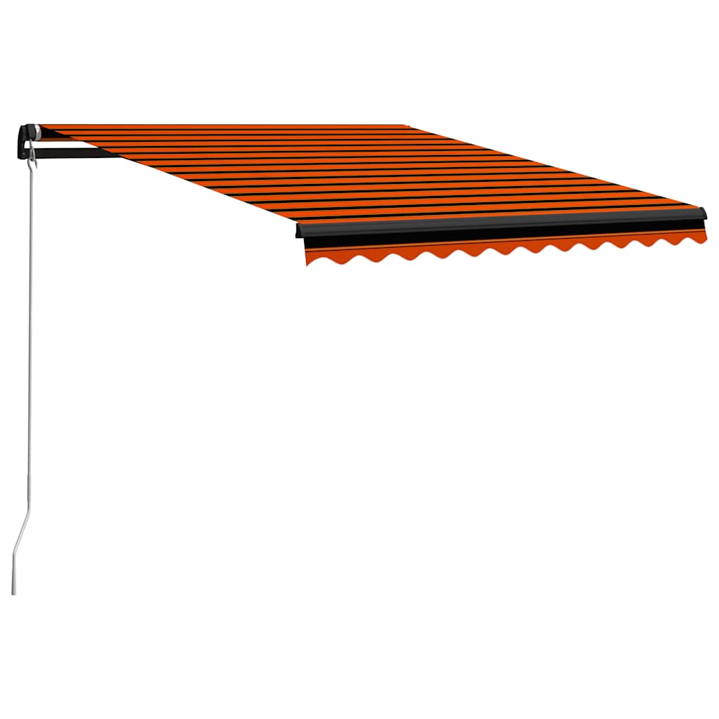 Luifel handmatig uittrekbaar 350x250 cm oranje en bruin is nu te koop bij PeponiXL, paradijselijk wonen!