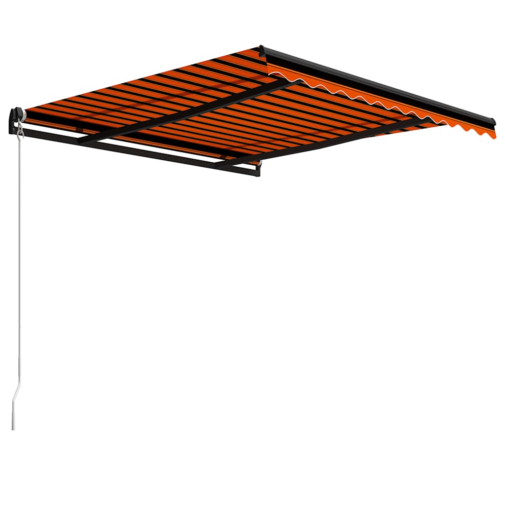 Luifel handmatig uittrekbaar 350x250 cm oranje en bruin is nu te koop bij PeponiXL, paradijselijk wonen!