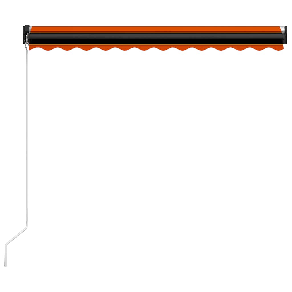 Luifel handmatig uittrekbaar 350x250 cm oranje en bruin is nu te koop bij PeponiXL, paradijselijk wonen!