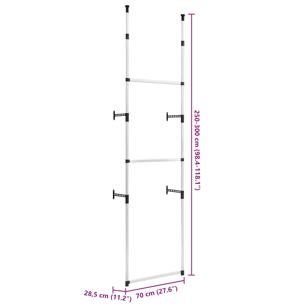 Kledingkastsysteem met stangen telescopisch aluminium is nu te koop bij PeponiXL, paradijselijk wonen!