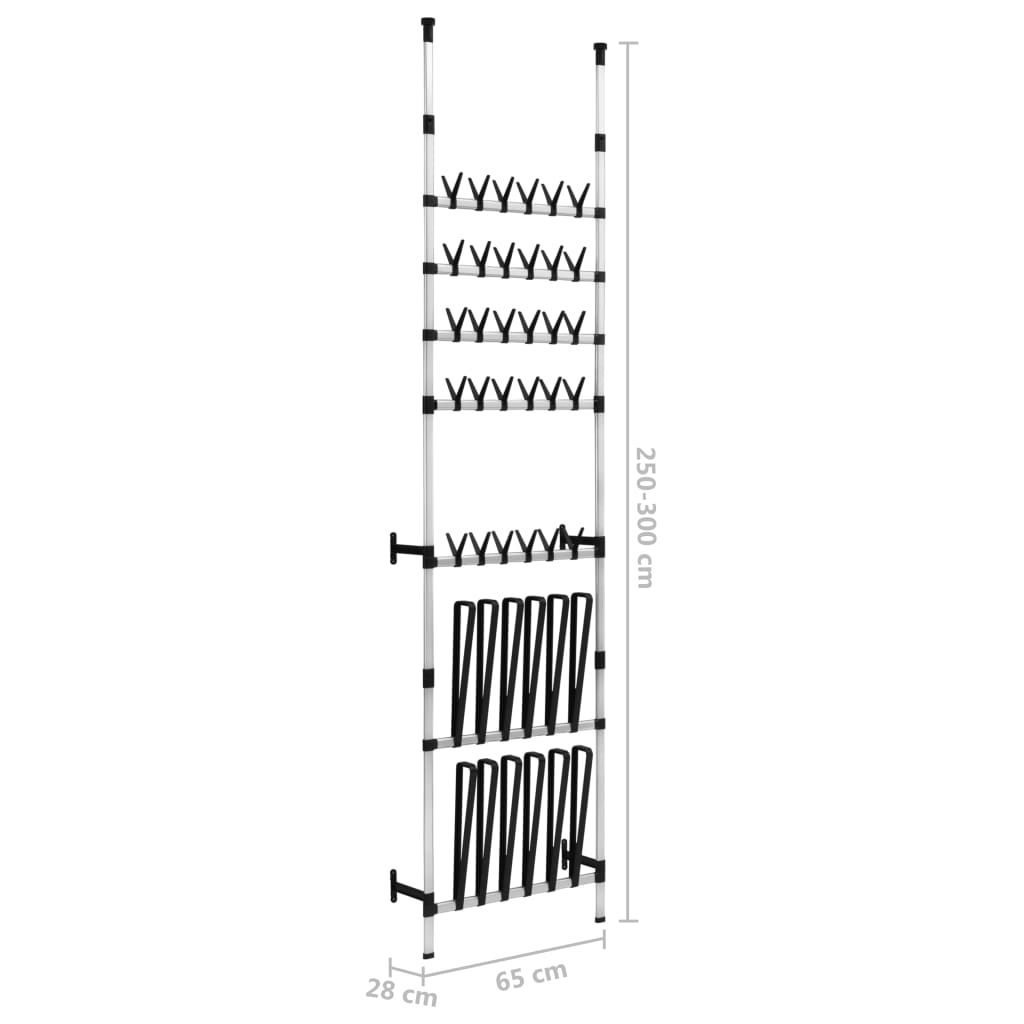 Schoenenrek met stangen telescopisch aluminium is nu te koop bij PeponiXL, paradijselijk wonen!
