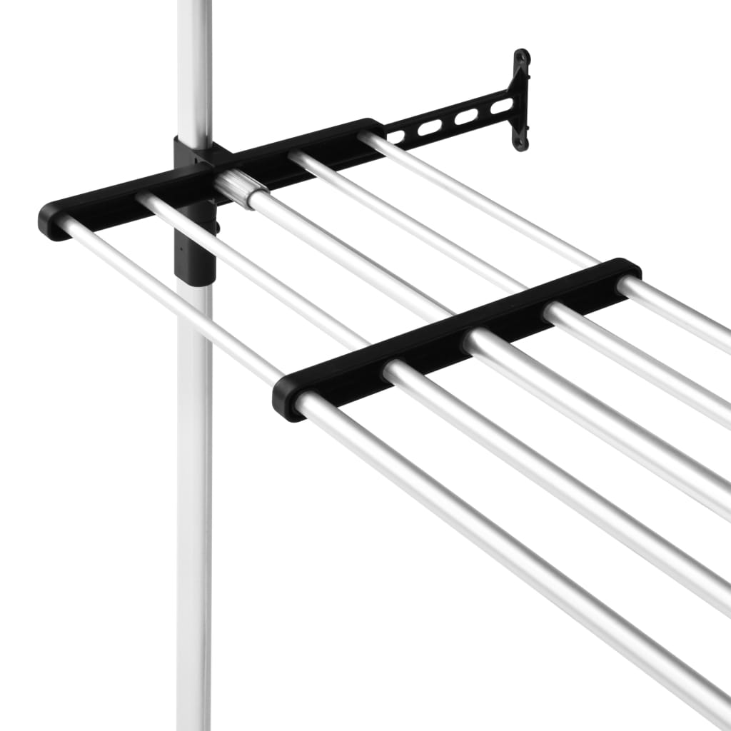 Kledingkastsysteem met stangen en schap telescopisch aluminium is nu te koop bij PeponiXL, paradijselijk wonen!