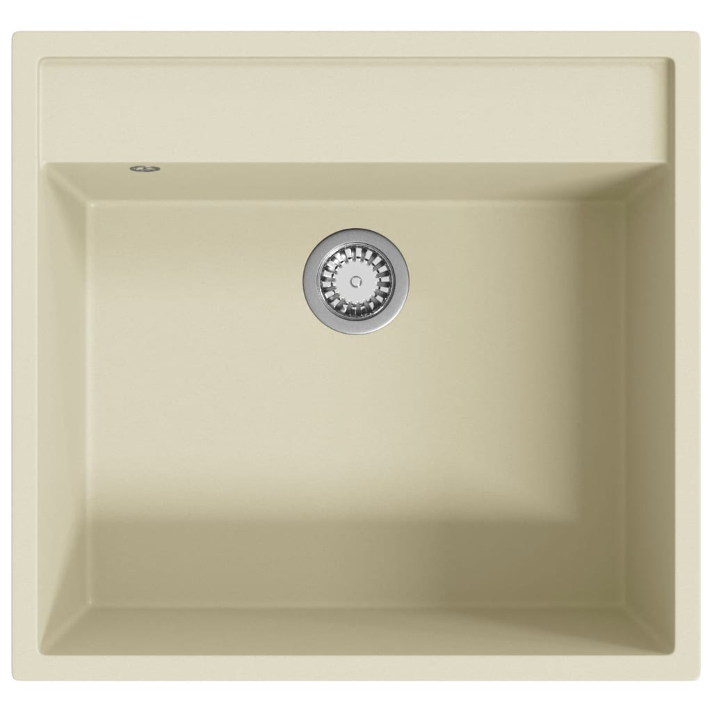 Gootsteen met overloopgat graniet beige is nu te koop bij PeponiXL, paradijselijk wonen!
