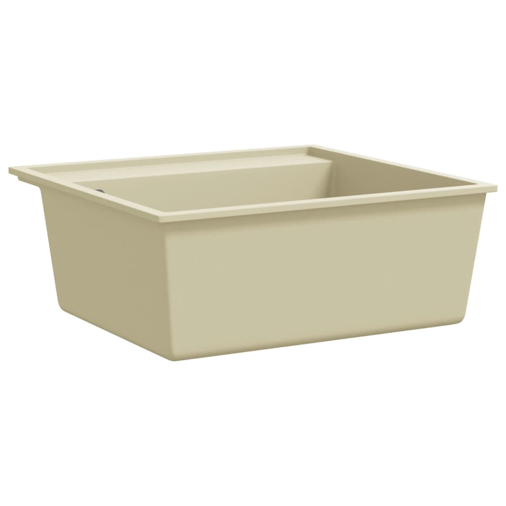 Gootsteen met overloopgat graniet beige is nu te koop bij PeponiXL, paradijselijk wonen!