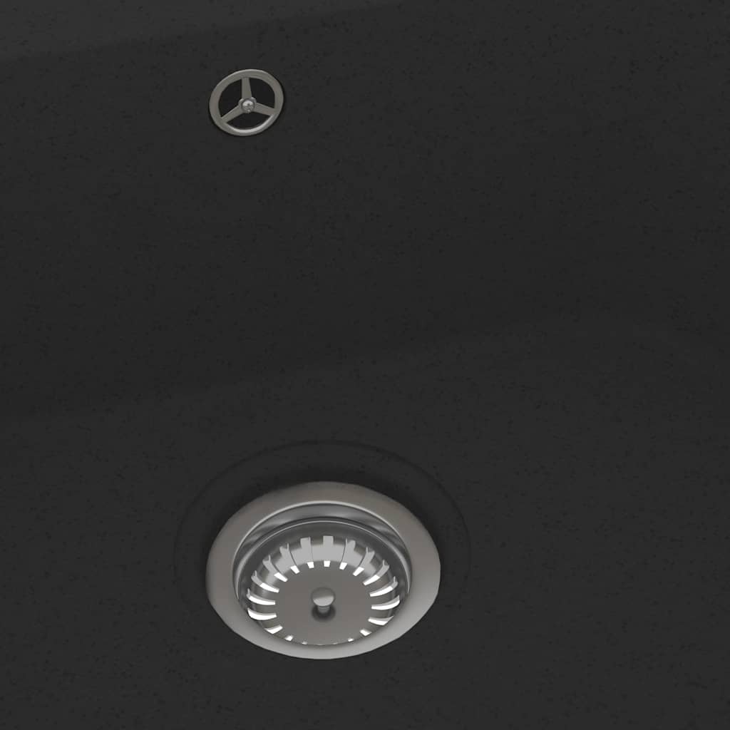 Keukenwasbak Zwart 76 x 48 x 30 cm Graniet is nu te koop bij PeponiXL, paradijselijk wonen!