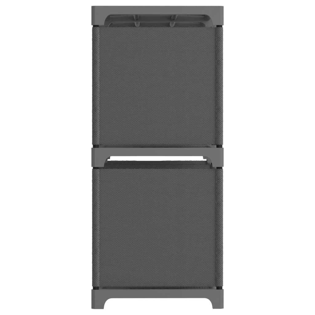 Kast met 4 vakken 69x30x72,5 cm stof grijs is nu te koop bij PeponiXL, paradijselijk wonen!