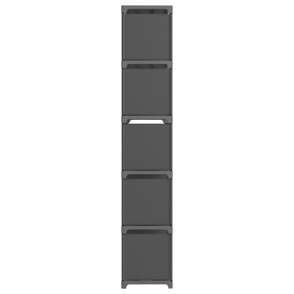 Kast met 15 vakken 103x30x175,5 cm stof grijs is nu te koop bij PeponiXL, paradijselijk wonen!