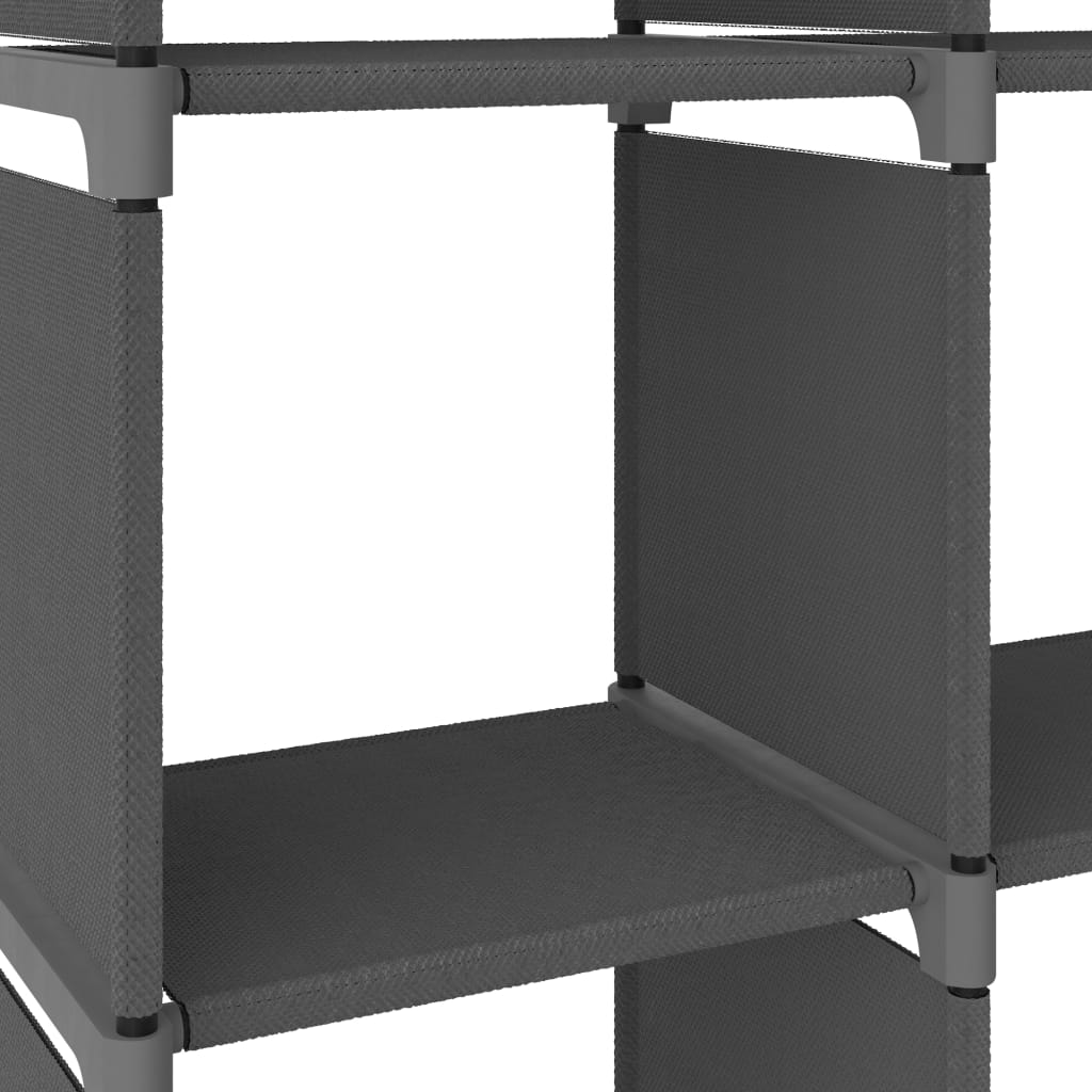 Kast met 15 vakken 103x30x175,5 cm stof grijs is nu te koop bij PeponiXL, paradijselijk wonen!