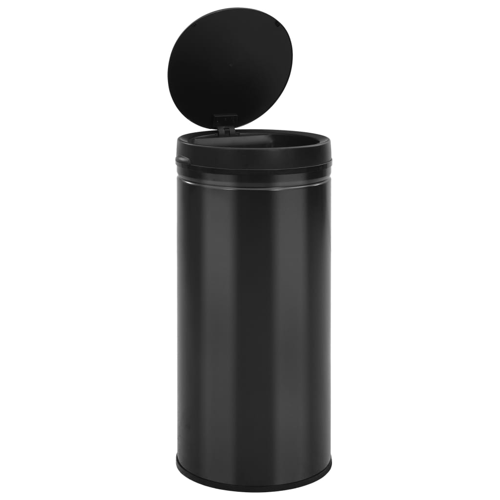 Prullenbak met automatische sensor 80 L koolstofstaal zwart is nu te koop bij PeponiXL, paradijselijk wonen!