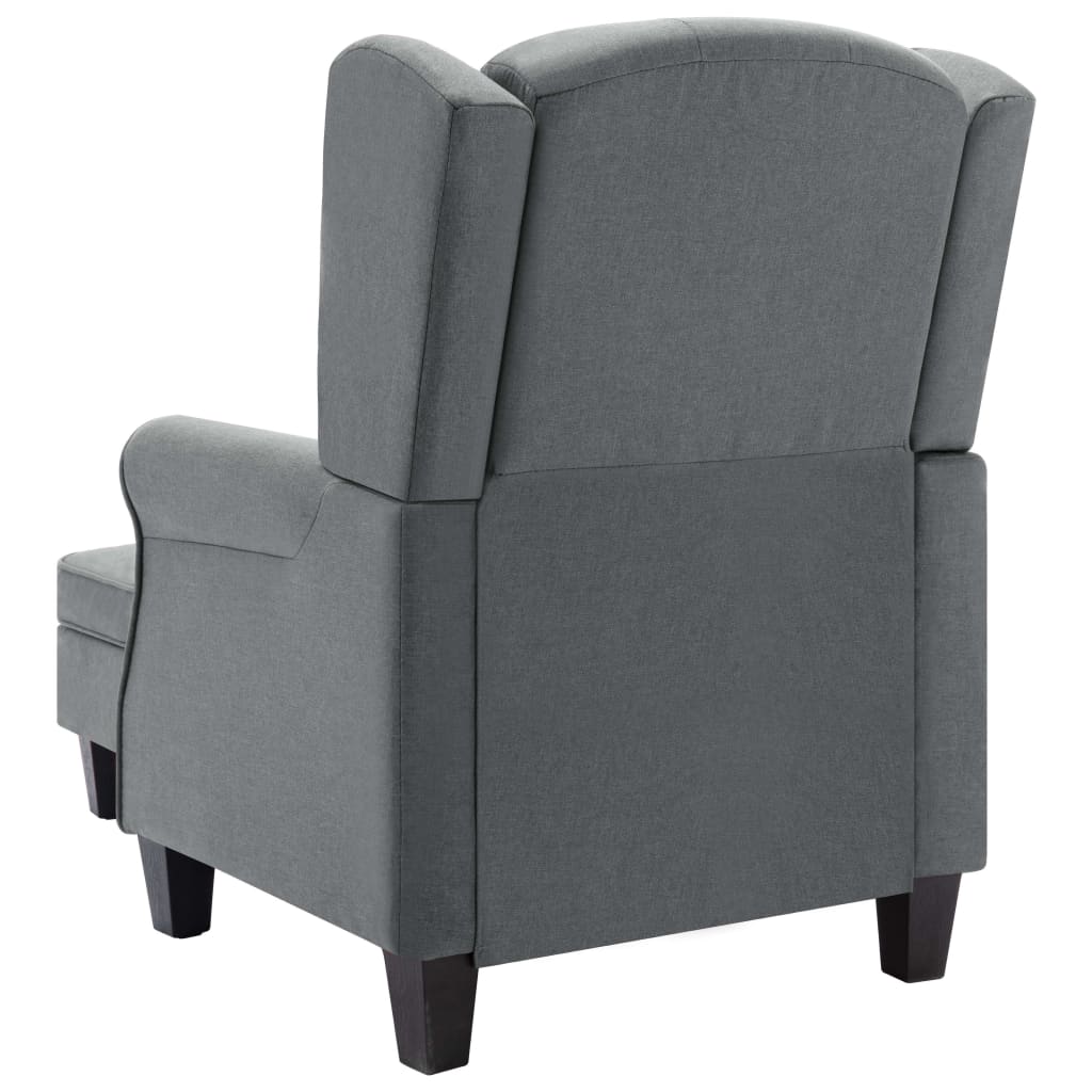 Fauteuil met voetenbankje stof lichtgrijs is nu te koop bij PeponiXL, paradijselijk wonen!