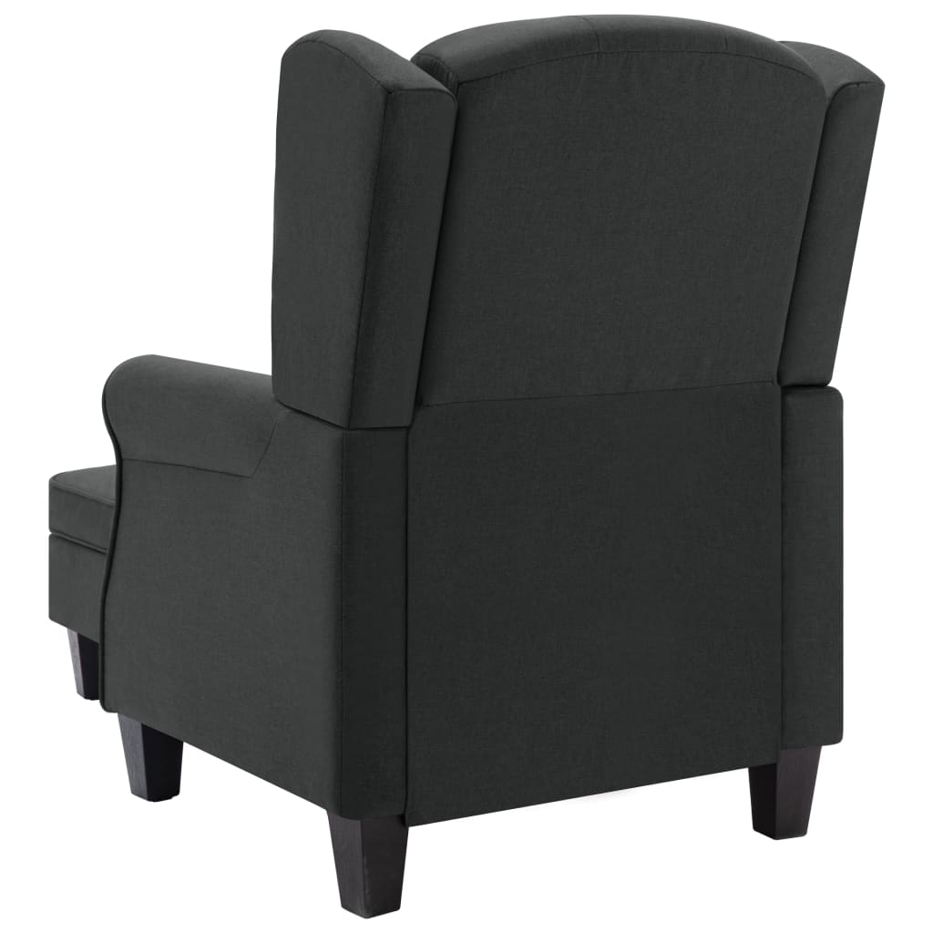 Fauteuil met voetenbankje stof donkergrijs is nu te koop bij PeponiXL, paradijselijk wonen!