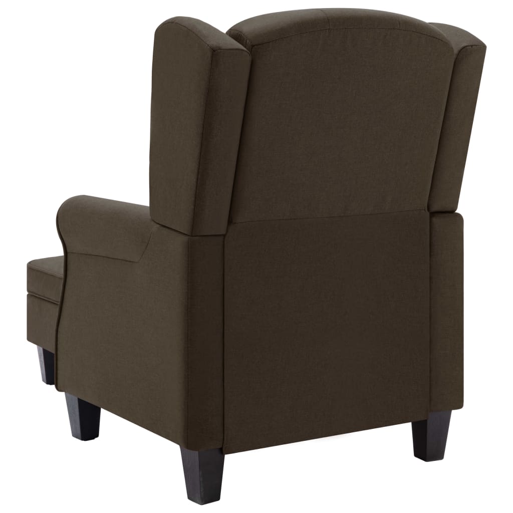 Fauteuil met voetenbankje stof bruin is nu te koop bij PeponiXL, paradijselijk wonen!