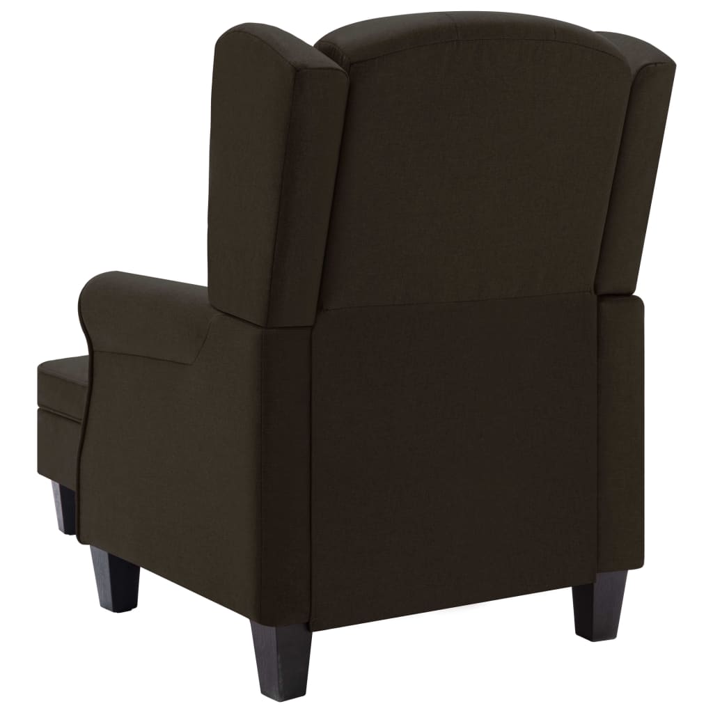 Fauteuil met voetenbankje stof donkerbruin is nu te koop bij PeponiXL, paradijselijk wonen!