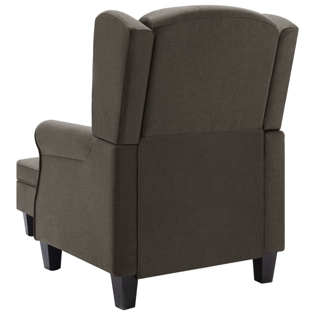 Fauteuil met voetenbankje stof taupe is nu te koop bij PeponiXL, paradijselijk wonen!