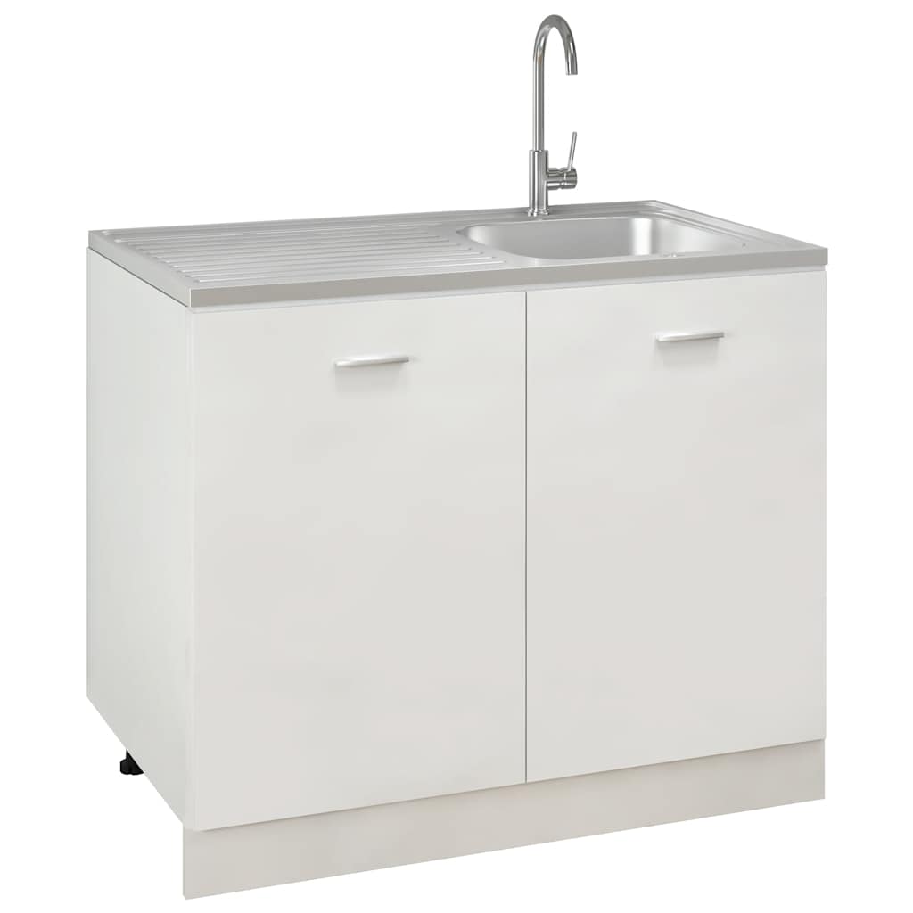 Gootsteen met afvoerset 1000x600x155 mm roestvrij staal zilver is nu te koop bij PeponiXL, paradijselijk wonen!