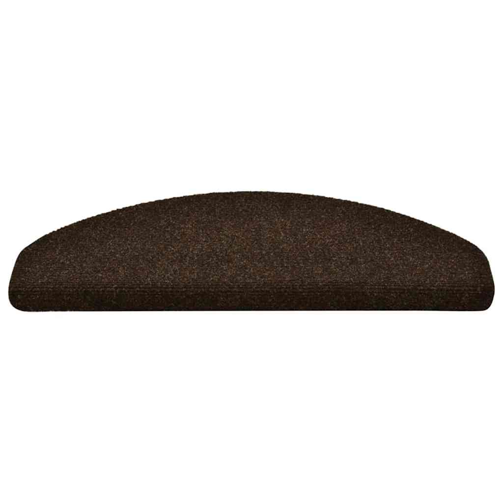 Trapmatten Zelfklevend 15 stuks 65x21x4 cm Bruin Halfrond Groot