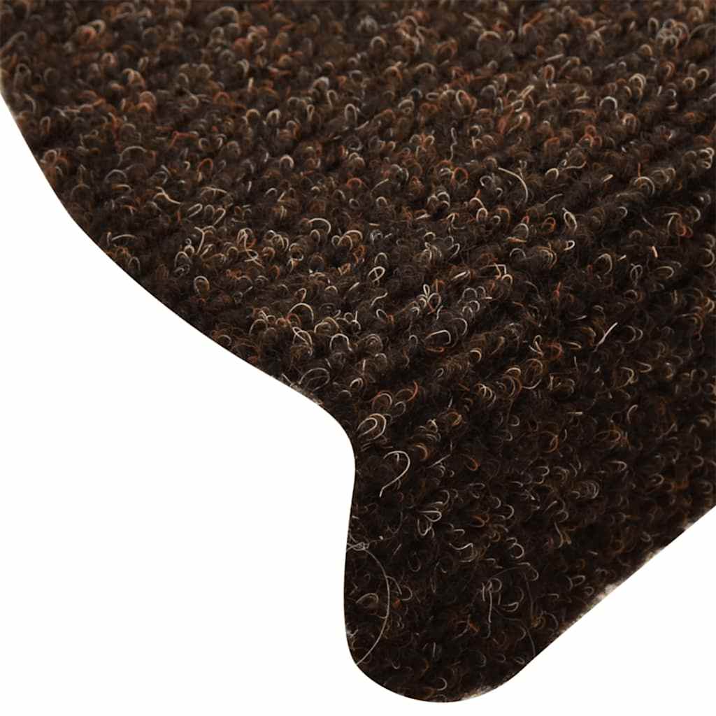 Trapmatten Zelfklevend 15 stuks 65x21x4 cm Bruin Halfrond Groot