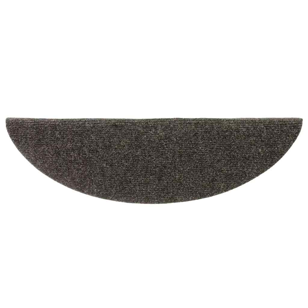 Trapmatten Zelfklevend 15 stuks 56x17x3 cm Antraciet Halfrond is nu te koop bij PeponiXL, paradijselijk wonen!