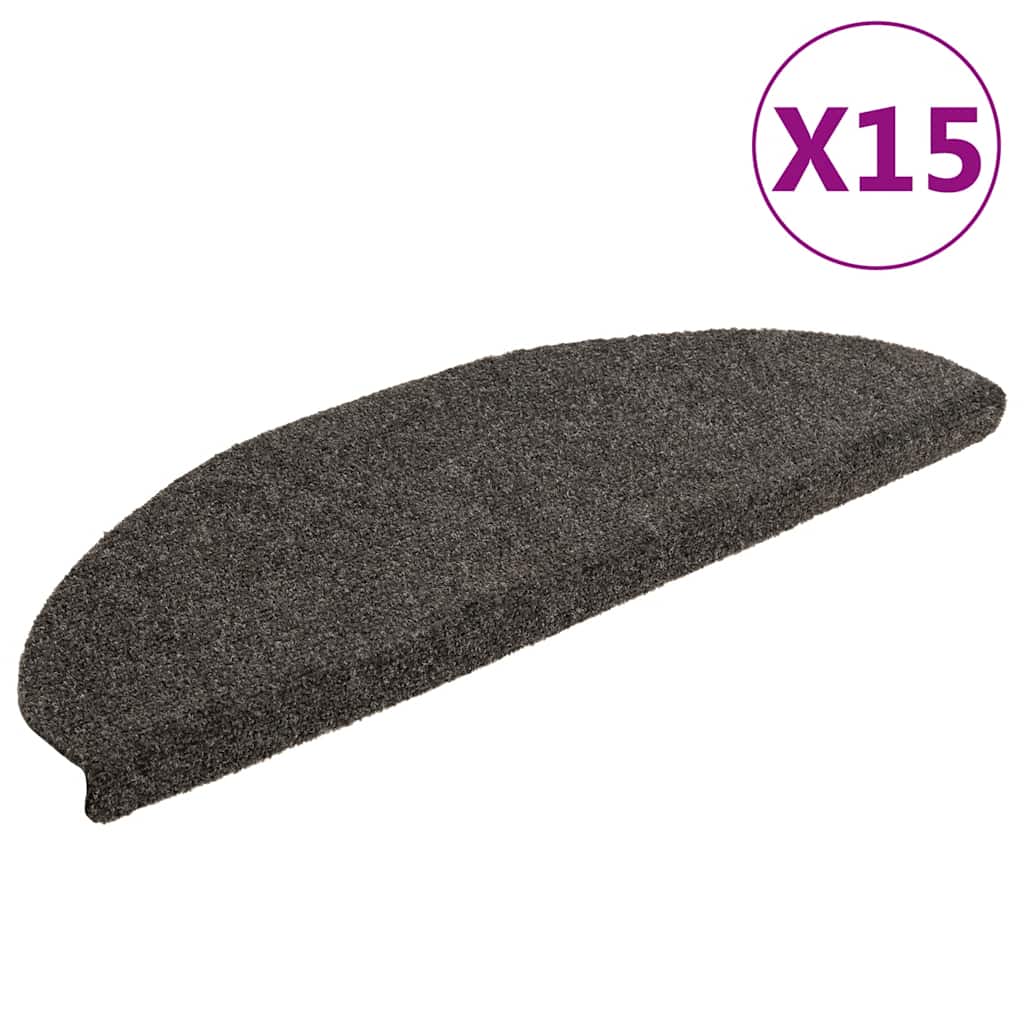 Trapmatten Zelfklevend 15 stuks 65x21x4 cm Antraciet Halfrond Groot is nu te koop bij PeponiXL, paradijselijk wonen!
