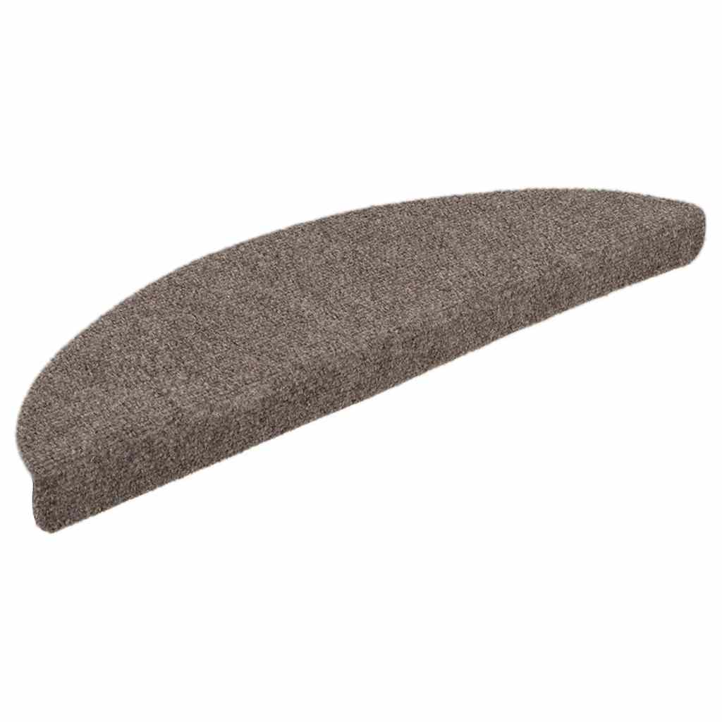 Trapmatten zelfklevend 15 stuks 56x17x3 cm beige halfrond