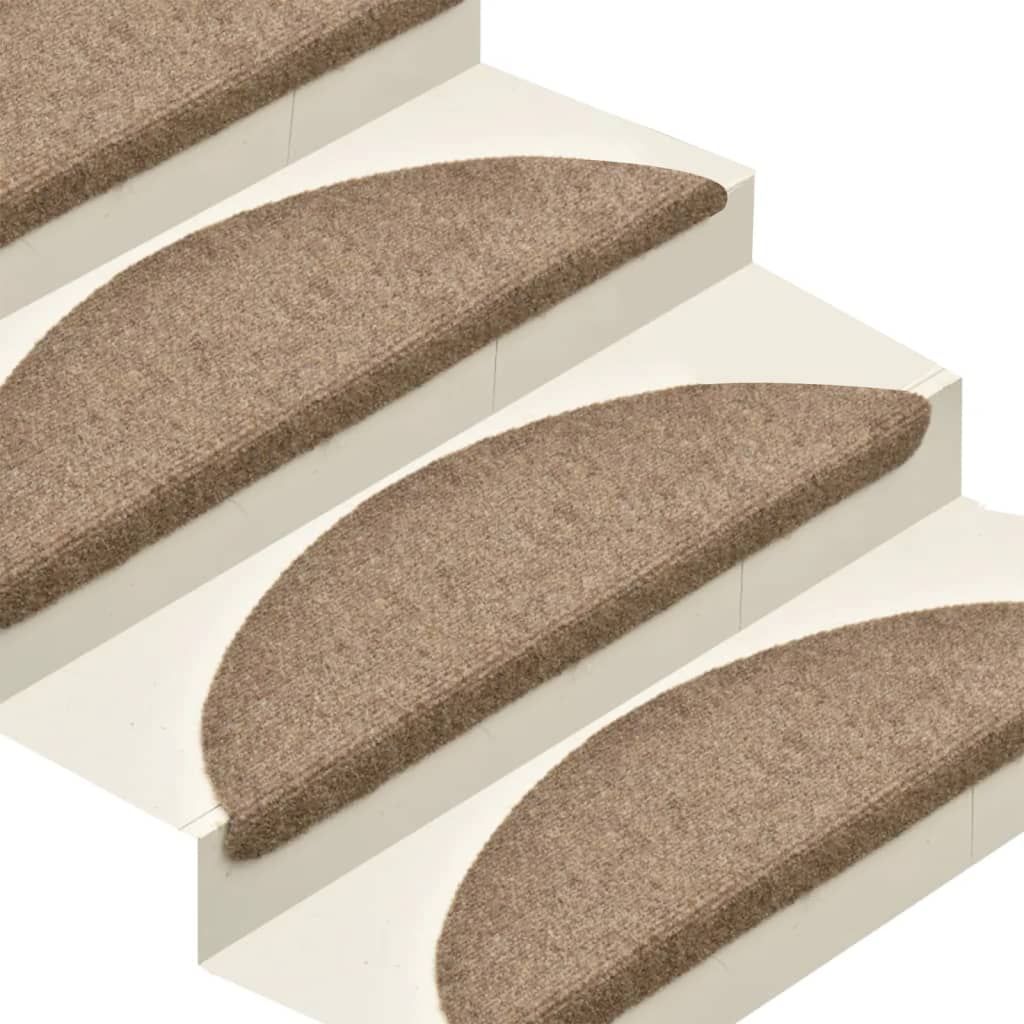 Trapmatten Zelfklevend 15 stuks 65x21x4 cm Beige Halfrond Groot is nu te koop bij PeponiXL, paradijselijk wonen!