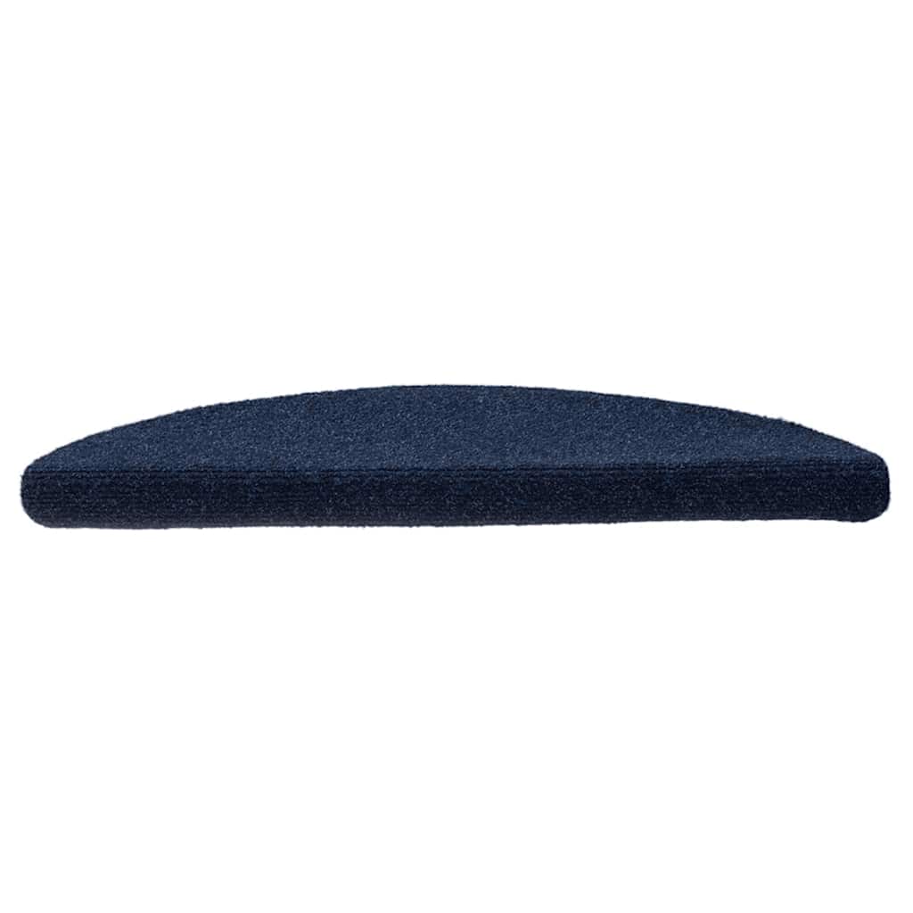 Trapmatten zelfklevend 15 stuks 56x17x3 cm marineblauw halfrond