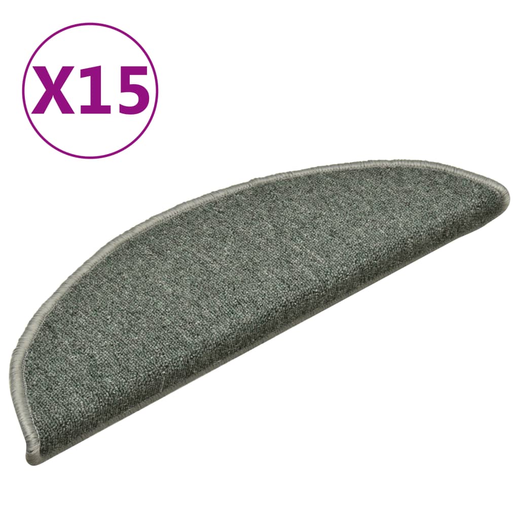 Trapmatten 15 st 56x17x3 cm Donkergroen Halfrond