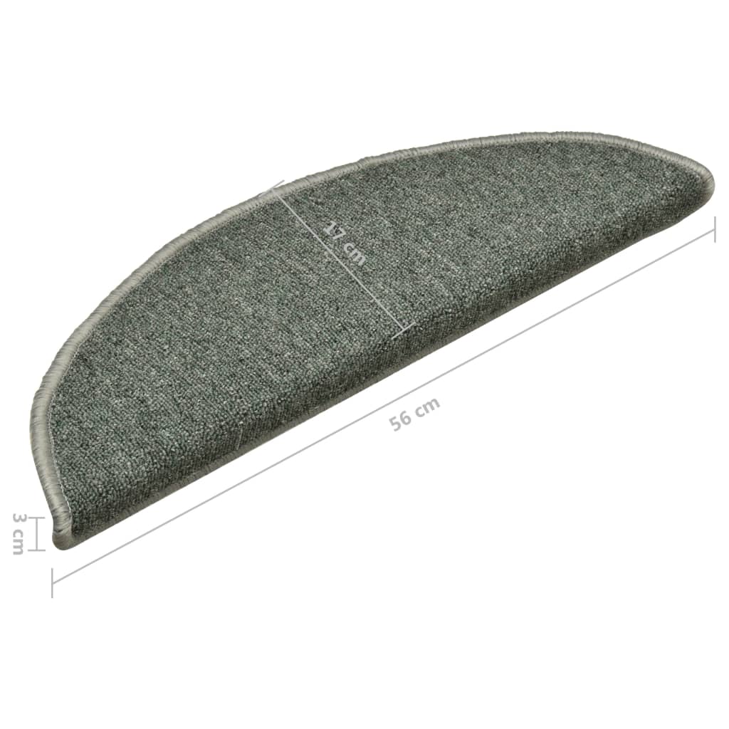 Trapmatten 15 st 56x17x3 cm Donkergroen Halfrond