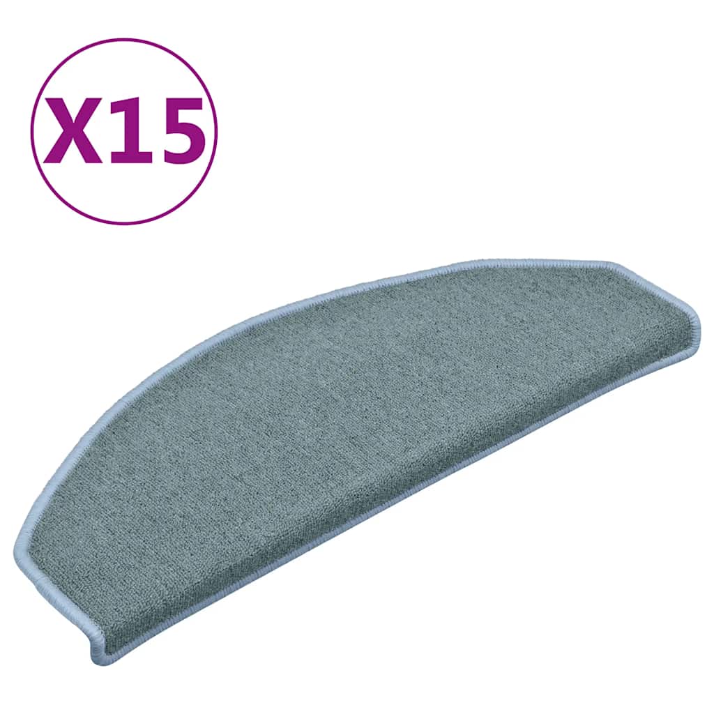 Trapmatten 15 st 65x24x4 cm Zeeblauw Halfrond Groot