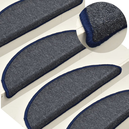 Trapmatten 15 st 56x17x3 cm donkergrijs en blauw halfrond is nu te koop bij PeponiXL, paradijselijk wonen!