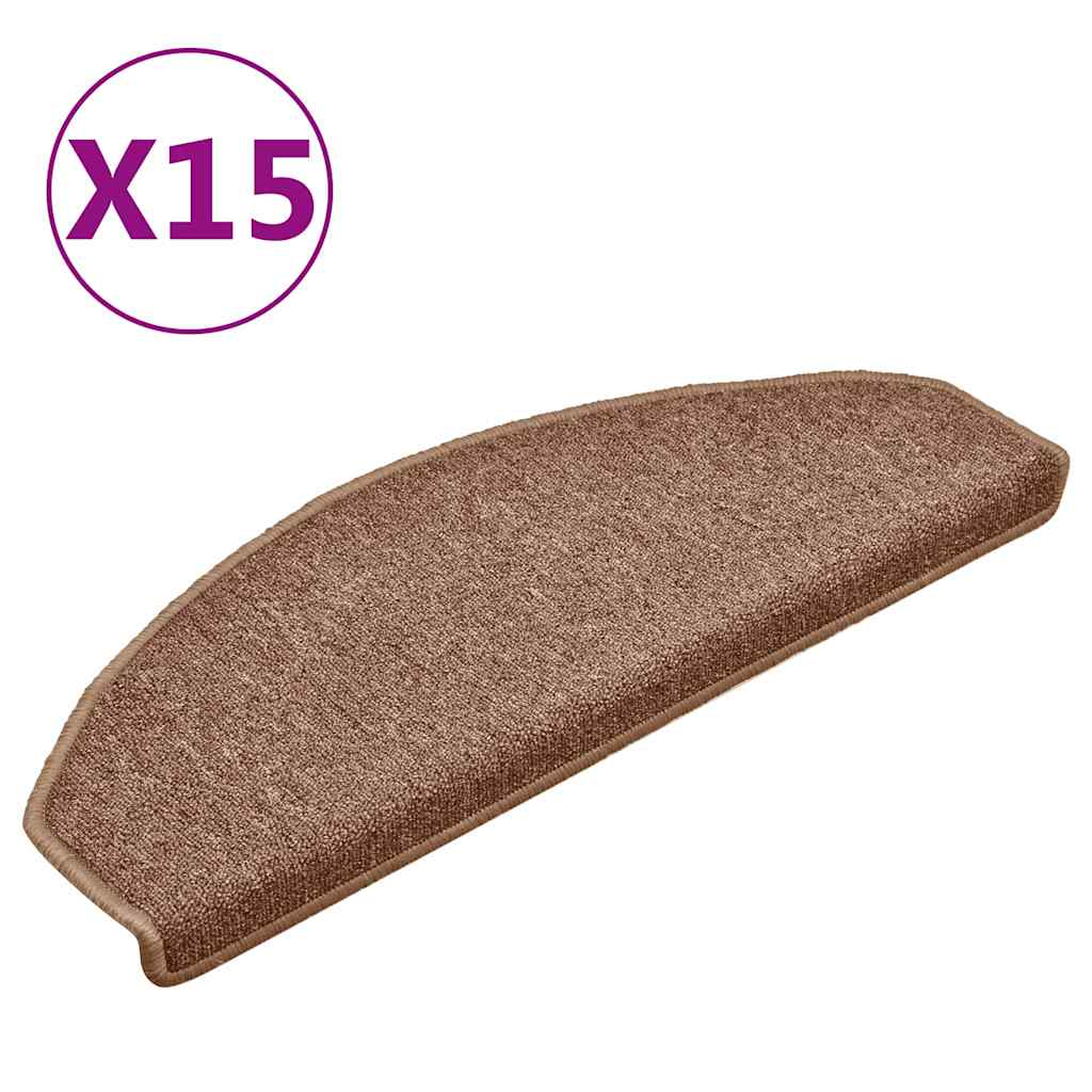 Trapmatten 15 st 65x24x4 cm Bruin Halfrond Groot