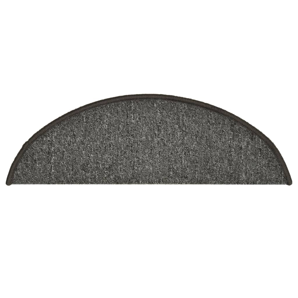 Trapmatten 15 st 56x17x3 cm donkergrijs halfrond
