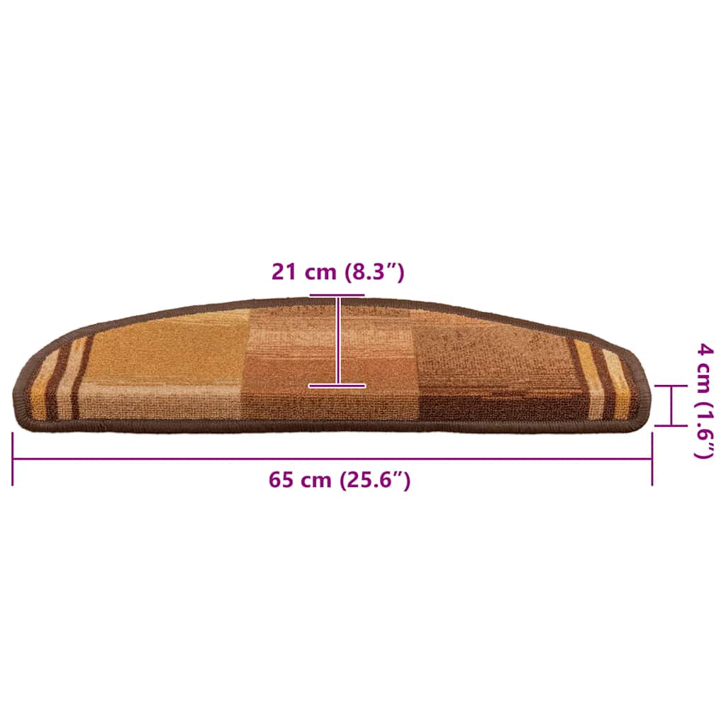 Trapmatten zelfklevend 15 st 65x21x4 cm bruin is nu te koop bij PeponiXL, paradijselijk wonen!